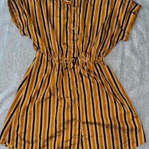 Striped Button-Down Dress
